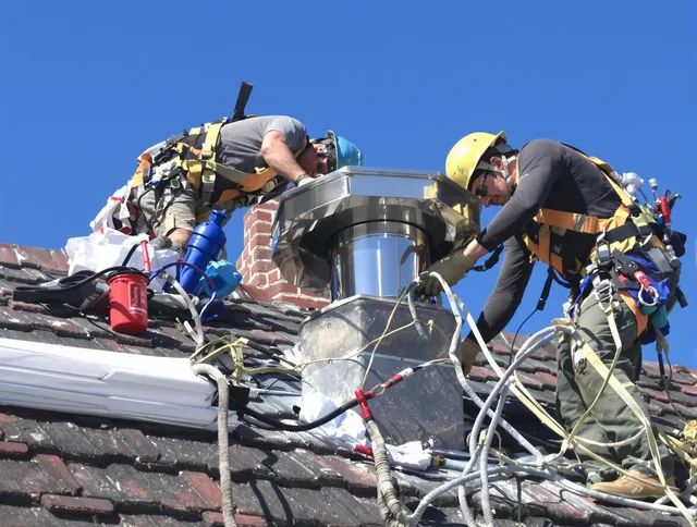 Protective chimney cap installed by New Milford Chimney Sweep in New Milford, CT