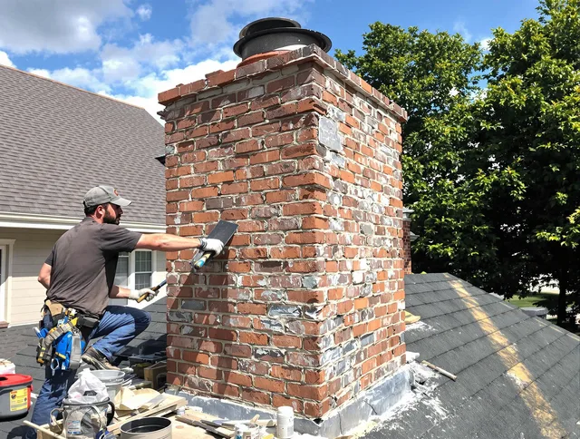 Completed chimney rebuild by New Milford Chimney Sweep in New Milford, CT