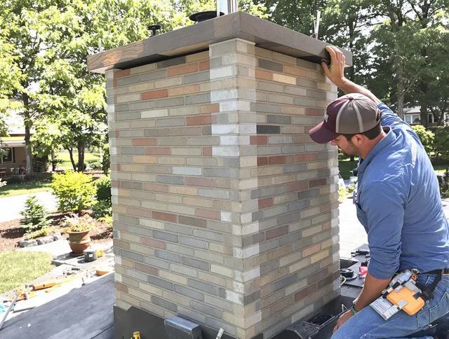 New Milford Chimney Sweep completing a modern chimney remodel in New Milford, CT