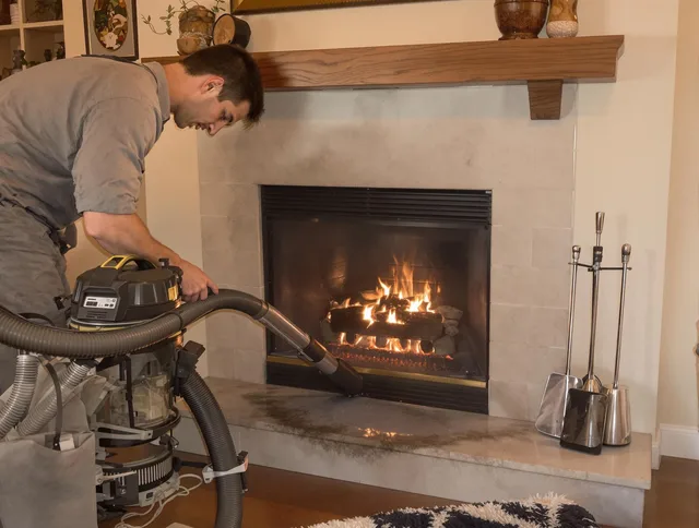 Routine fireplace upkeep by New Milford Chimney Sweep in New Milford, CT