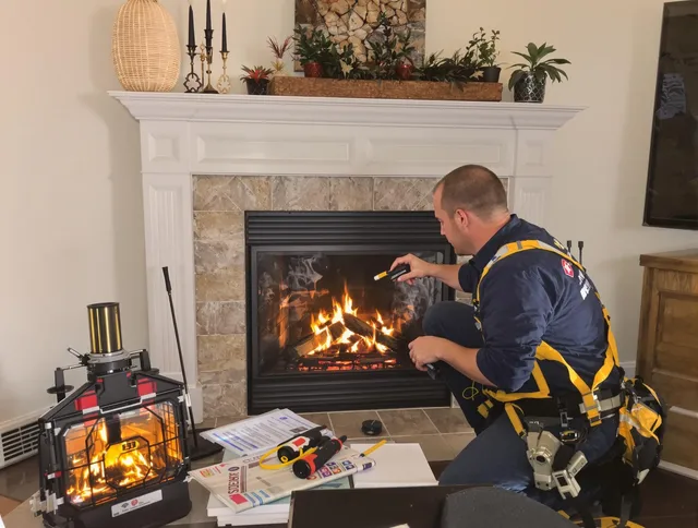 Safety-focused fireplace inspection by New Milford Chimney Sweep in New Milford, CT