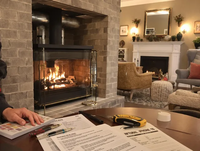 New Milford Chimney Sweep verifying fireplace safety measures in New Milford, CT